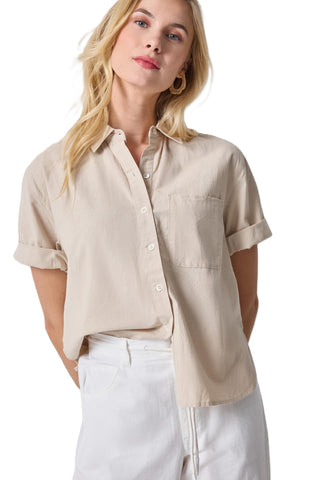 Lilla P Boyfriend Button Down - Bamboo Linen Blend