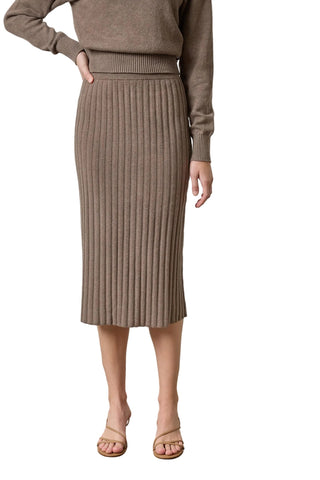 Lilla P Rib Sweater Skirt - Mink
