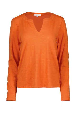 Mododoc L/S Split Tee - Mandarin