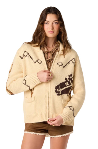 Astr Ivy Cardigan - Vintage Cream