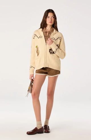 Astr Ivy Cardigan - Vintage Cream