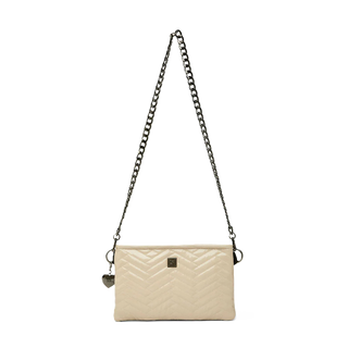 Almost Famous Moto Quilting - Blonde Patent