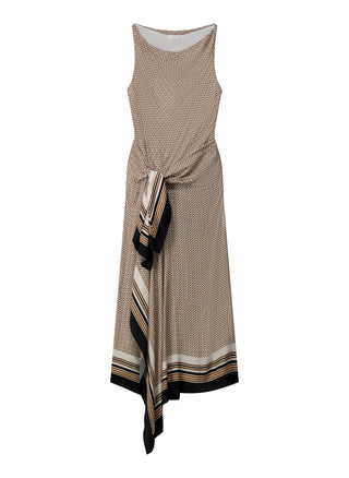 A.L.C. Aliana Dress - Black/Carmel Dotted