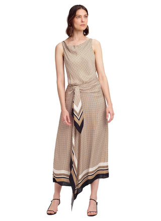 A.L.C. Aliana Dress - Black/Carmel Dotted