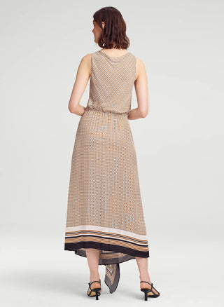 A.L.C. Aliana Dress - Black/Carmel Dotted