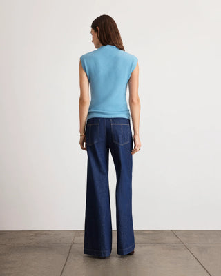 Tanya Taylor Adrien Cashmere Turtleneck - Shadow Blue