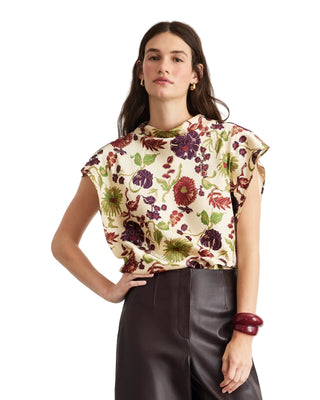 Tanya Taylor Adrien Top - Cream Multi