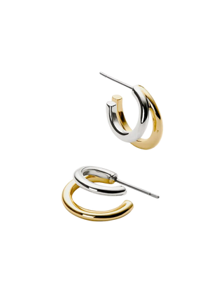 Ana Luisa Scarlett Double Hoop Earrings - Two Tone