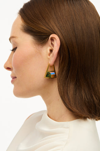 Brackish Double Triangle Hoop Earring - Rachel