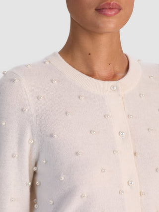 Dollie Embellished Cardigan - Ecru