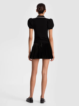 Ramona Embellished Polo - Black