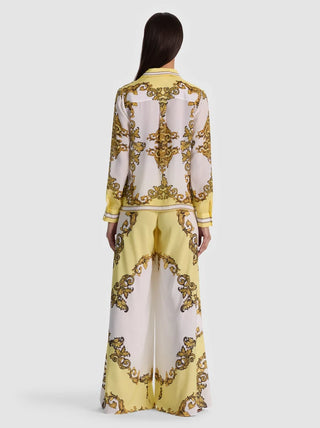 Alice + Olivia Willa Placket Top - Golden Coast