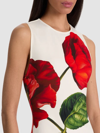 Wynell Fitted Mini Dress - Summer Poppy
