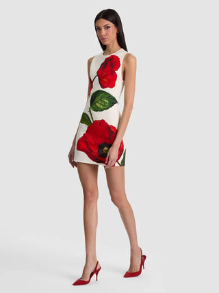 Wynell Fitted Mini Dress - Summer Poppy