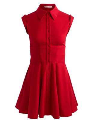 Alice + Olivia Kim Paneled Mini Dress - Hibiscus