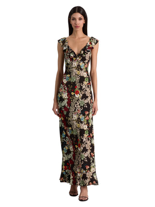 Alice+Olivia Gemma Button Maxi Dress - Free Spirit