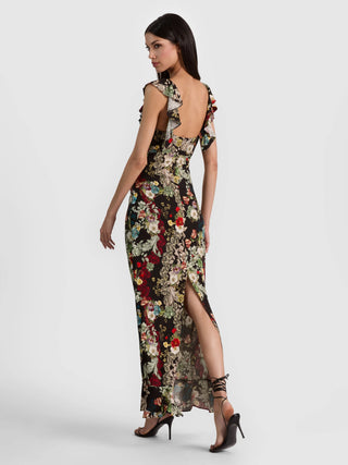 Alice+Olivia Gemma Button Maxi Dress - Free Spirit