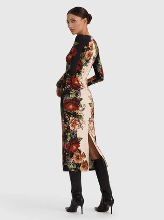 Alice + Olivia Delora Midi Dress - Floral Radiance