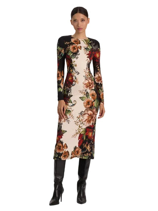 Alice + Olivia Delora Midi Dress - Floral Radiance