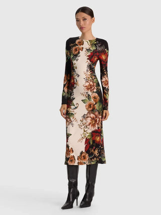 Alice + Olivia Delora Midi Dress - Floral Radiance
