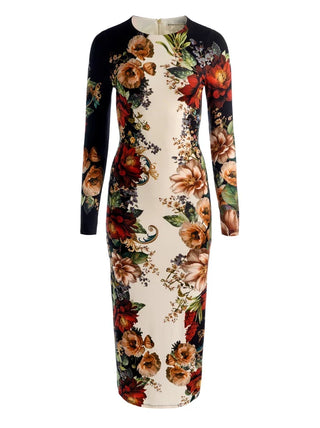 Alice + Olivia Delora Midi Dress - Floral Radiance