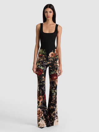 Alice + Olivia Andrew Mr. Bootcut Slim Pant - Floral Radiance