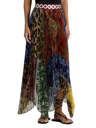 Alice + Olivia Katz Handkerchief Hem Midi Skirt - Off the Grid Large