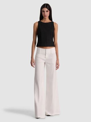Alice + Olivia Yvette Boat Neck Tank - Black