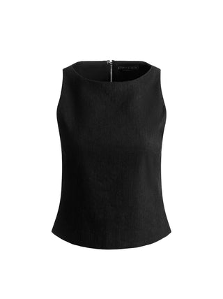 Alice + Olivia Yvette Boat Neck Tank - Black