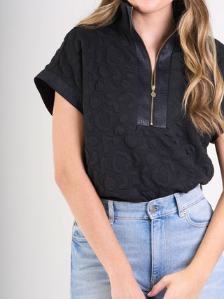 Emily McCarthy Poppy Pullover - Black Cheetah