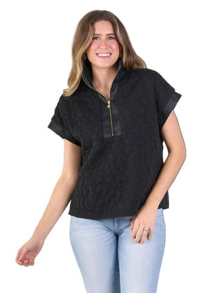 Emily McCarthy Poppy Pullover - Black Cheetah