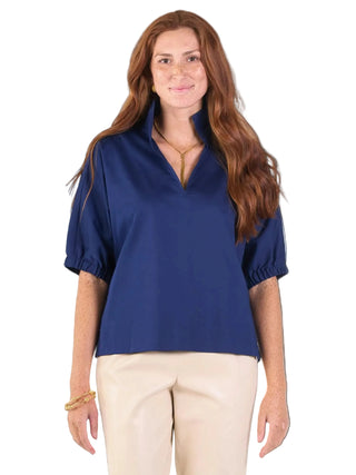 Emily McCarthy Poppy Top - Navy Ponte