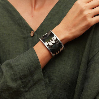 Brackish Wide Cuff Silver Dockside