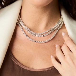 Julie Vos Cobblestone Link Necklace - Silver