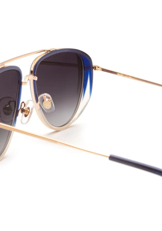 Krewe Sunglasses Coleman | 18k Matte Indigo Fade + Gravity - 18k Matte Indigo Fade +/Gravity