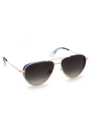 Krewe Sunglasses Coleman | 18k Matte Indigo Fade + Gravity - 18k Matte Indigo Fade +/Gravity