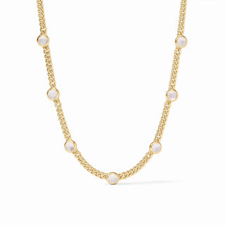 Dolce Delicate Station Necklace Gold - Pearl