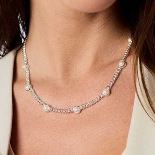 Julie Vos Dolce Delicate Station Necklace - Pearl