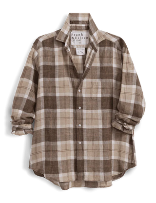 Frank and Eileen Relaxed Button-up Shirt - Brown Plaid