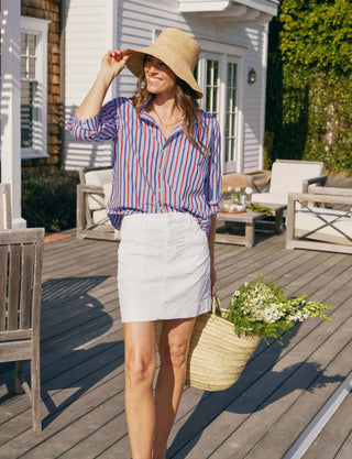 Frank &amp; Eileen Relaxed Button-Up Shirt - Light Blue Red Stripe&nbsp;