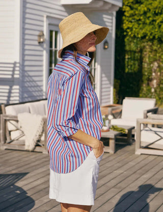 Frank &amp; Eileen Relaxed Button-Up Shirt - Light Blue Red Stripe&nbsp;