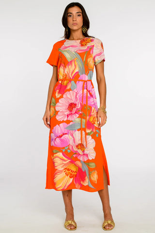 Elizabeth James - Tess Midi DRess - Sunset Blooms