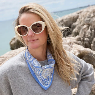 Mignonne Elara Scarf Necklace - Blues