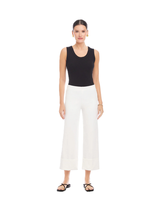 Regina Cuff Cropped Pants - Off White
