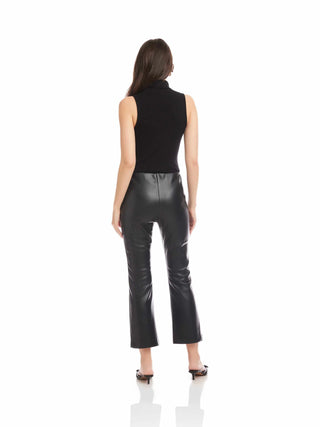 Fifteen Twenty Sigourney Pintuck Pants Faux Leather - Black
