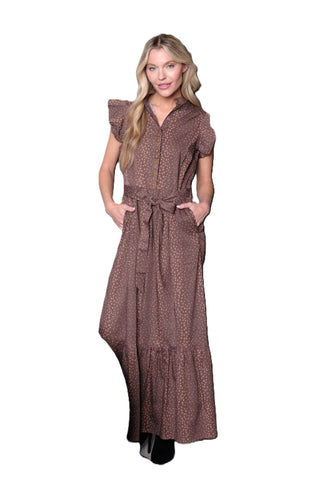 Taylor Dress - Espresso Cheetah