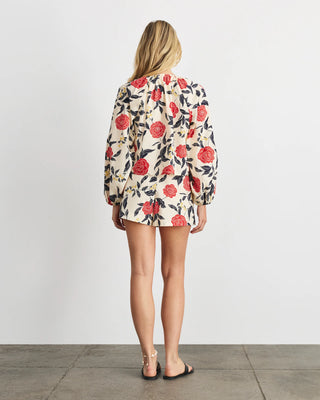Tanya Taylor Adelina Top - Cream Cardinal Red