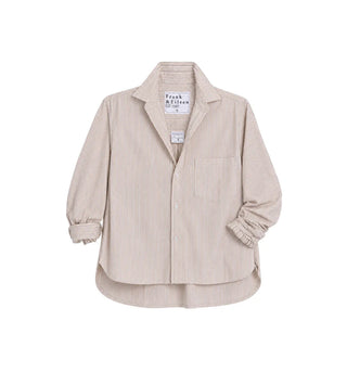 Frank and Eileen Untuckable Button - Up Shirt - Tan Stripe