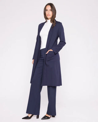 Ponte Knit Smoking Jacket - Navy