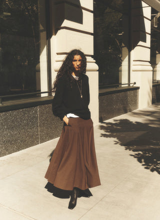 A.L.C. Aminah Skirt - Coffee